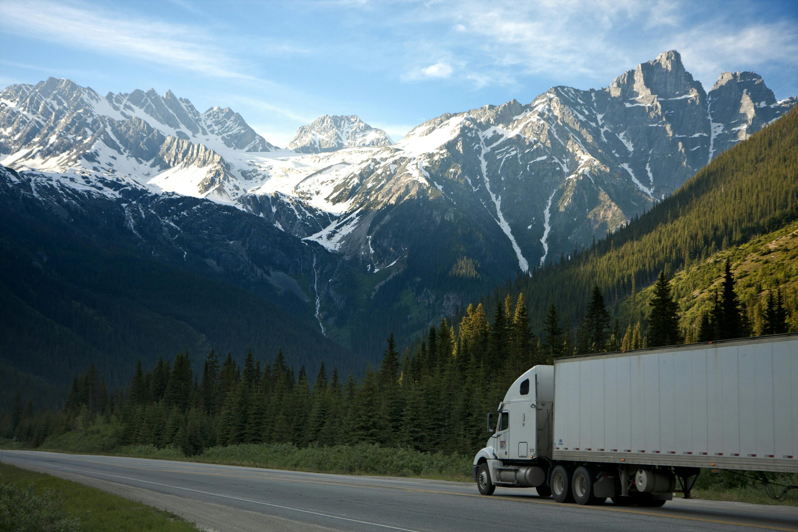 truck in mountain area