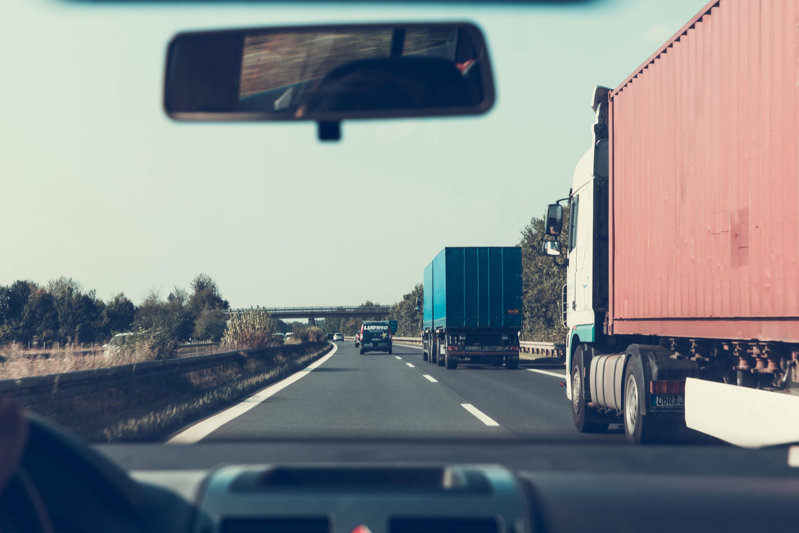 truck on road